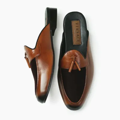 Genuine Leather Brown Half Loafer NFG106
