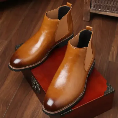  Leather Brown Chelsea Boots NFG98