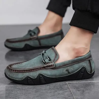 Leather Mate Green Loafer NFG69