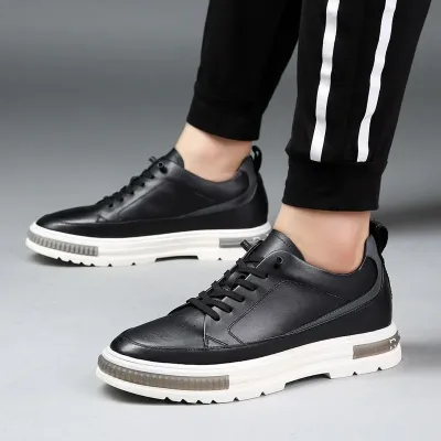 Genuine Leather Black Casual Shoes NFG72