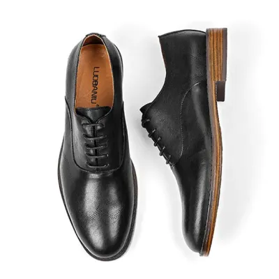 Genuine Leather Black Formal Shoes NFG91