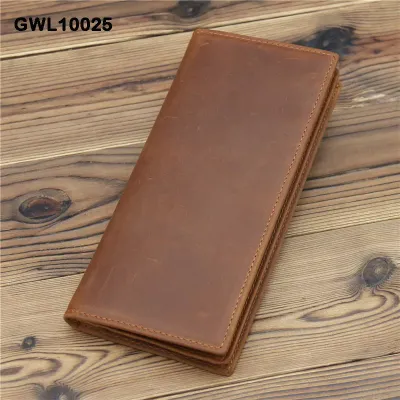 Genuine Leather Long Retro Wallet