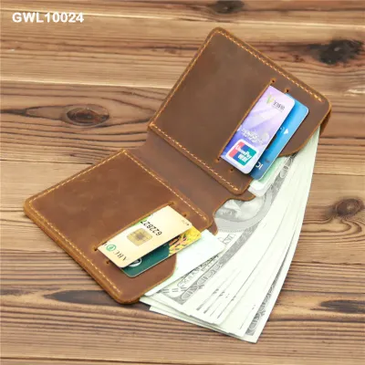 Genuine Leather Crazy Horse Card Wallet