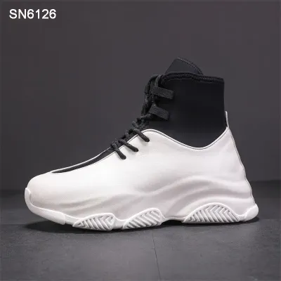 Genuine Leather High Top Sneakers