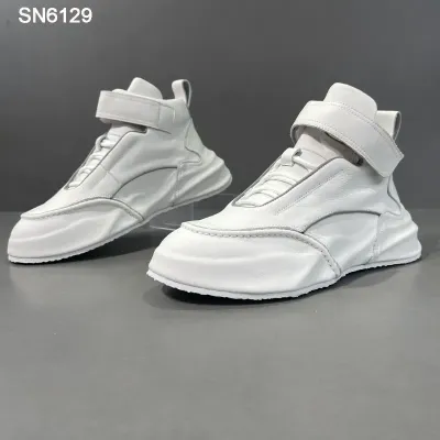 Genuine Leather High Top Sneakers 2024