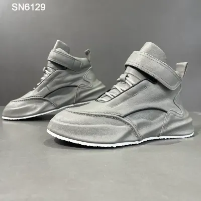 Genuine Leather High Top Sneakers 2024