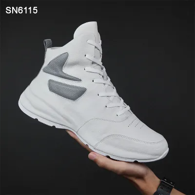 Genuine leather Thick Soled Sneakers 2024