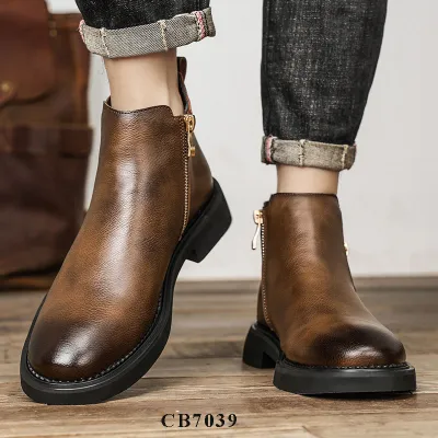 Genuine Leather High low Chelsea Boots