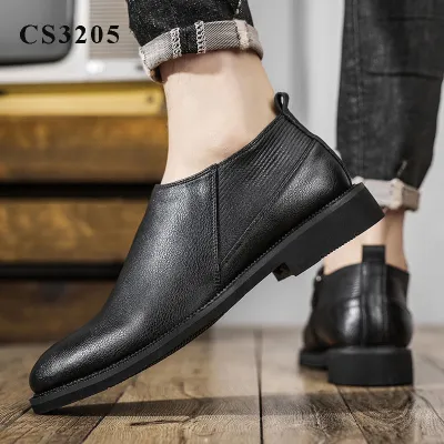 English style leather with zipper shoes