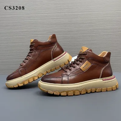 European Style Mid Length Genuine Leather Casual Shoes stk