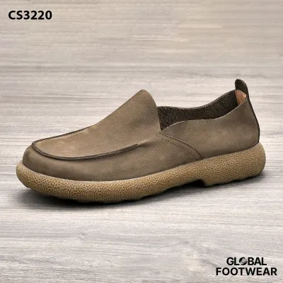 Genuine Leather Fat Wide Soft Bottom Men's Shoes