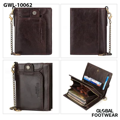 Genuine Leather Zipper Wallet Large Capacity Multi-card Wallet