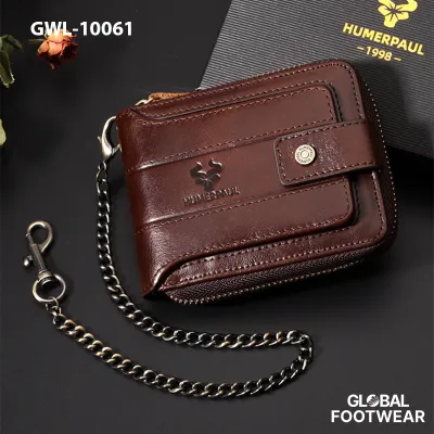 Hummer Paul first layer cowhide zipper wallet