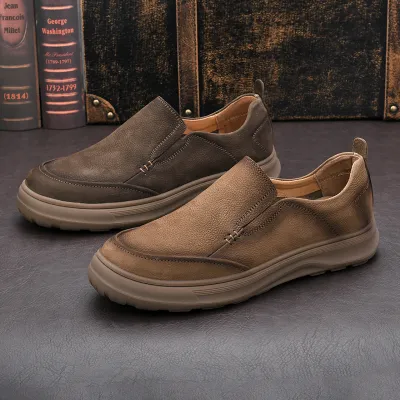 Cowhide Thick soled Men's Casual Shoes