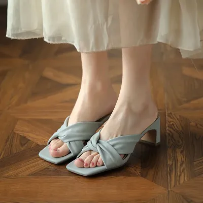 Blue Beige Sandals