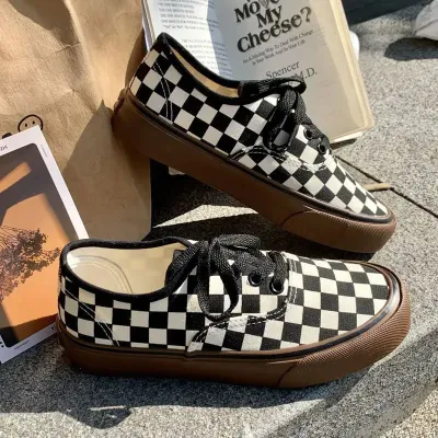 Plaid Canvas Shoes