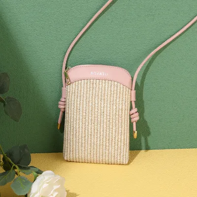 Compact Mobile Phone Woven Bag