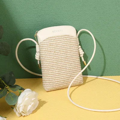 Compact Mobile Phone Woven Bag