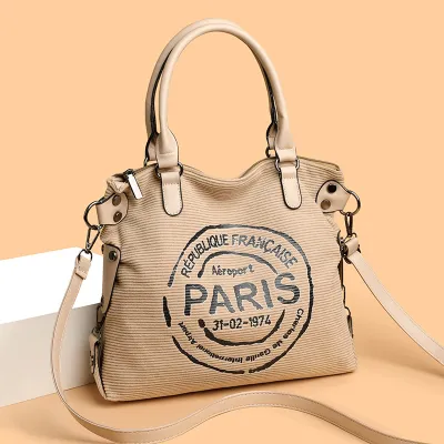 New Printed Corduroy Handbag
