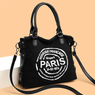 New Printed Corduroy Handbag
