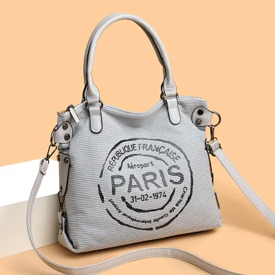 New Printed Corduroy Handbag