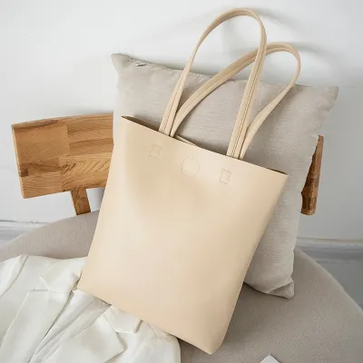 Korean Style Soft Leather Tote Bag