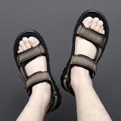SUNBEAM STRIDE GENUINE LEATHER SANDALS