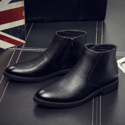 WINTER BRITISH STYLE POINTED CHELSEA BOOTS