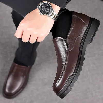 GENUINE LEATHER TOP LAYER MEN'S BUSINESS CASUAL SHOES 