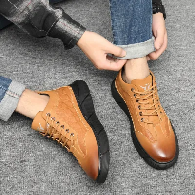 GENUINE LEATHER KOREAN-STYLE COWHIDE CASUAL SHOES