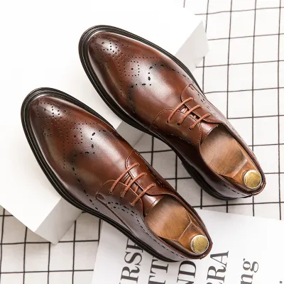 KOREAN STYLE POINTED FORMAL LEATHER SHOES