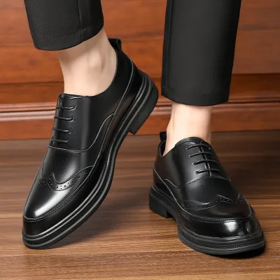 LEATHER BROGUE BRITISH CASUAL TREND BUSINESS FORMAL SHOES