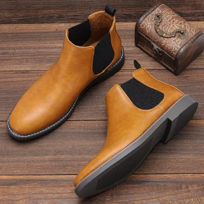 BUSINESS STYLE MEN'S FORMAL LEATHER CHELSEA BOOTS