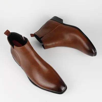 MEN'S FOREIGN TRADE SMALL SQUARE HEAD SHOES