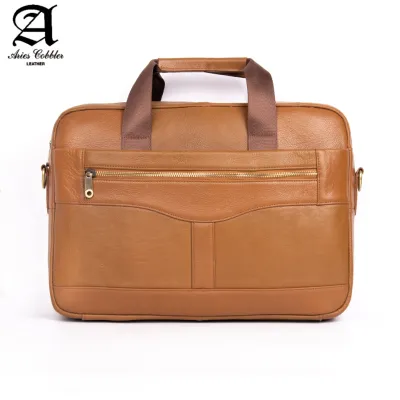 MEN'S HANDBAG GENUINE LEATHER BRIEFCASE BUSINESS HORIZONTAL COMPUTER BAG CASUAL SHOULDER MESSENGER BAG AIRES