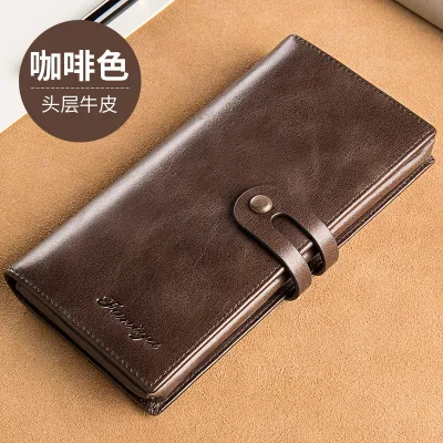 NEW GENUINE LEATHER LARGE CAPACITY COWHIDE CARD HOLDER MEN'S WALLET