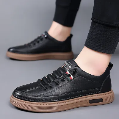 PREMIUM LEATHER TREND LACE UP CASUAL SHOES