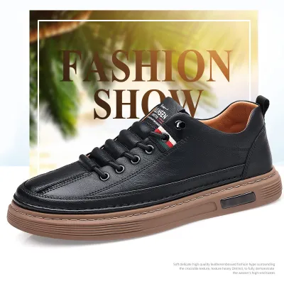 PREMIUM LEATHER TREND LACE UP CASUAL SHOES