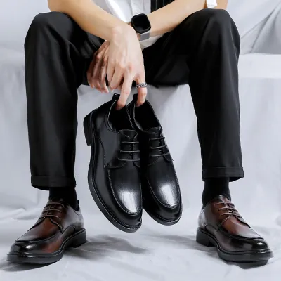 BUSINESS STYLE SOFT SURFACE MEN'S FORMAL SHOES