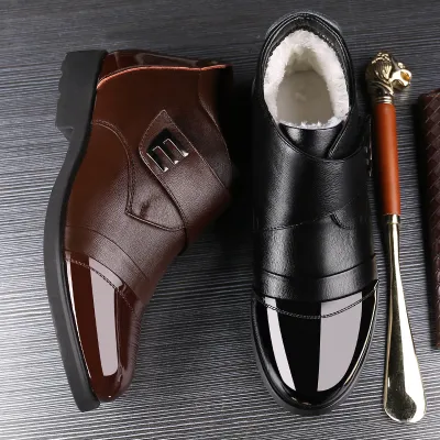 MEN'S COTTON GENUINE LEATHER BUSINESS FORMAL SHOES