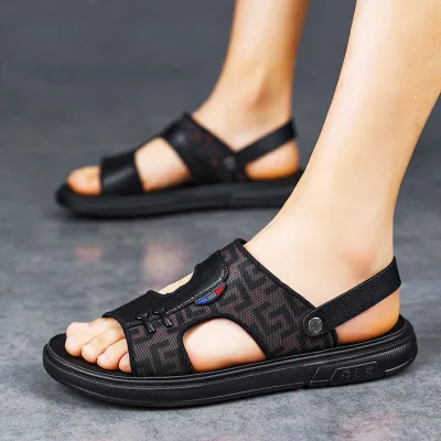 NEW GENUINE LEATHER OUTDOOR NON-SLIP SANDALS