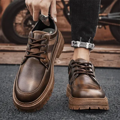 BRITISH STYLE RETRO LOW-CUT  THICK-SOLED MARTIN SHOES