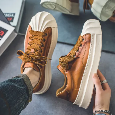 PREMIUM LEATHER LOW-TOP SKATEBOARD SHOES