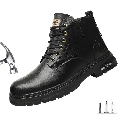 STEEL TOE MID-TOP PROTECTIVE WORK SHOES