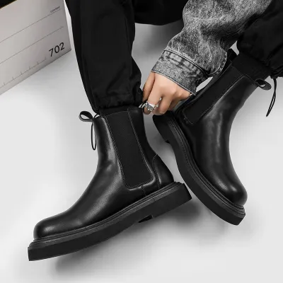 BRITISH STYLE GENUINE LEATHER CHELSEA BOOTS