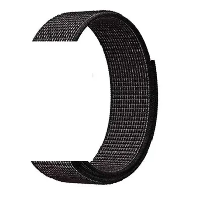 Nylon Braided Loop Watch Strap for 42/44mm - Black