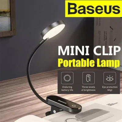 Baseus Mini Clip Lamp For Book Reading, Aquarium, Laptop Keyboard Light- Rechargeable, Portable And Useful (DGRAD-0G )