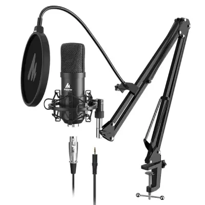 MAONO AU-A03 Condenser Microphone Professional Podcast Studio Microphone Audio 3.5mm Computer Mic For Live Streaming