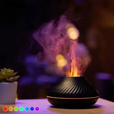 GearUP DQ705 Volcanic Flame Mini Humidifier With Color Night Light