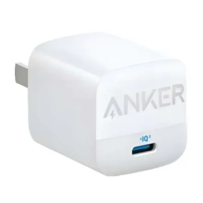 Anker 313 GaN 30W Type-C Fast Charger PIQ 3.0 – White Color
